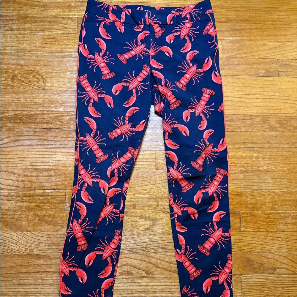 Vibrant Old Navy Size 4 Lobster Print Pants - Navy and Red